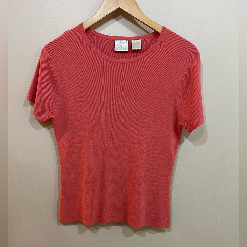 VINTAGE B. Moss Coral Short Sleeve Tee